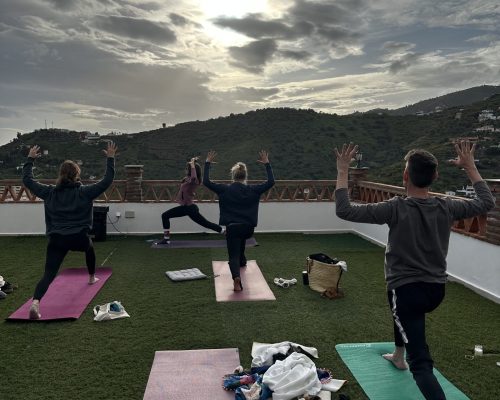 Sunrise yoga practice